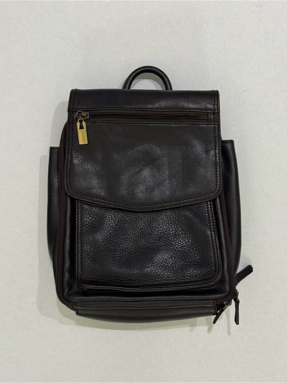 St. John’s Bay Brown Multi Pocket Backpack Organizer Bag Vintage Style